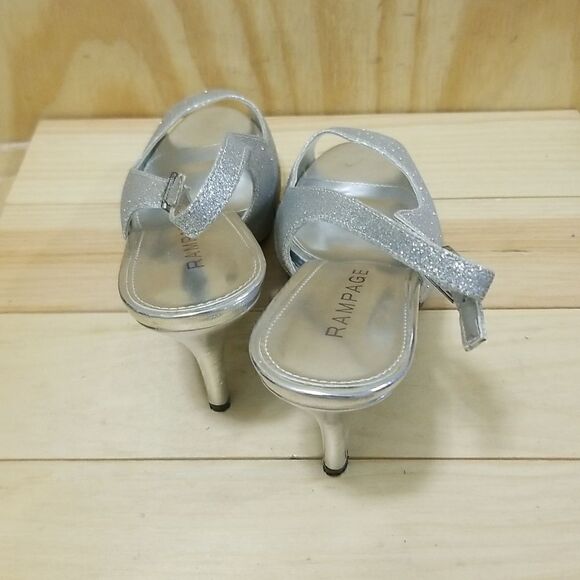 Women’s Sexy Silver Glitter Heels sz 10 - Picture 3 of 9